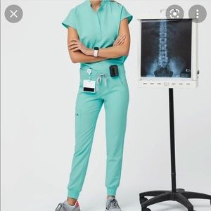 FIGS Zamora Jogger Scrub Pants fresh aqua